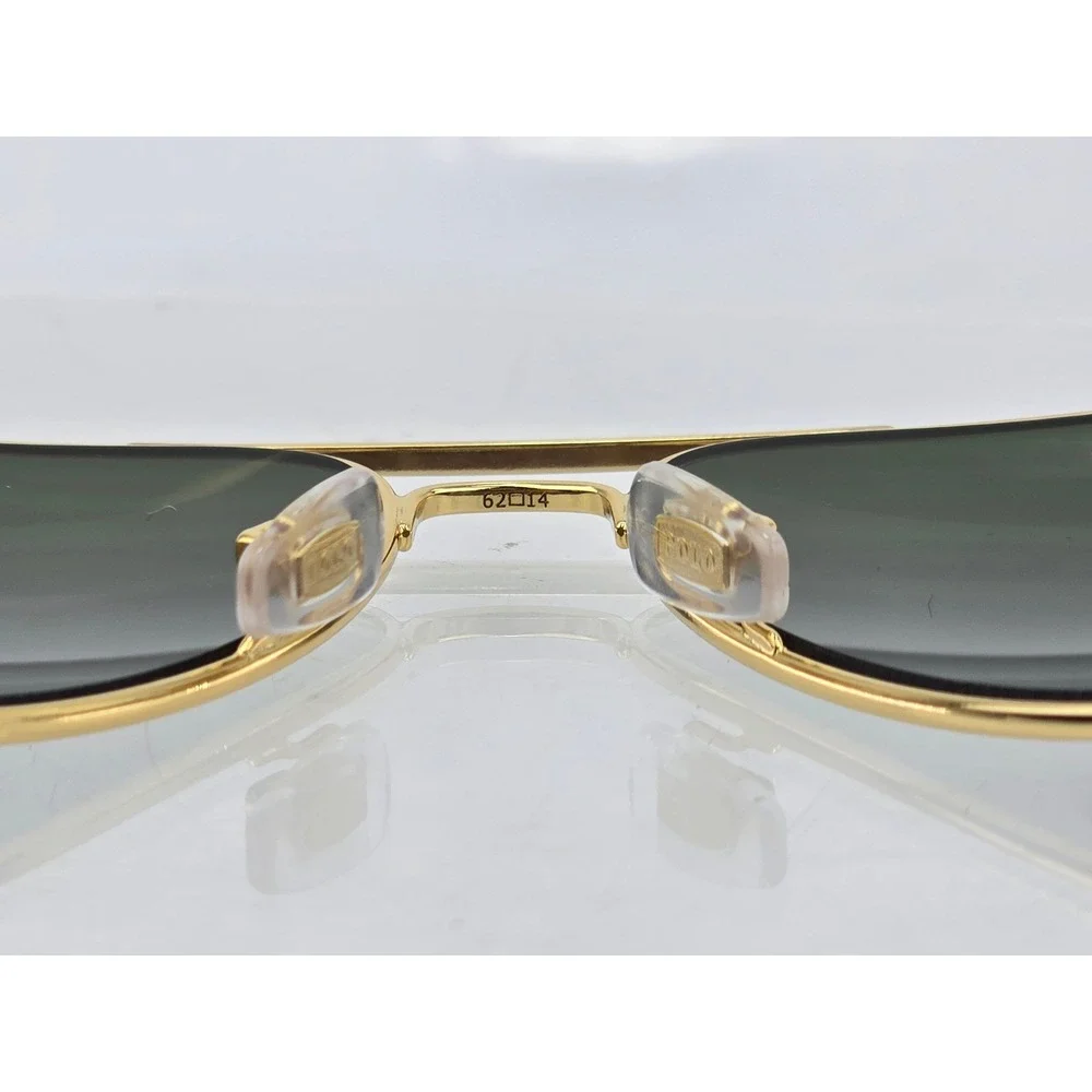 Polo Ralph Lauren Sunglasses Mens 62mm Shiny Gold Bottle Green PH3148 - New